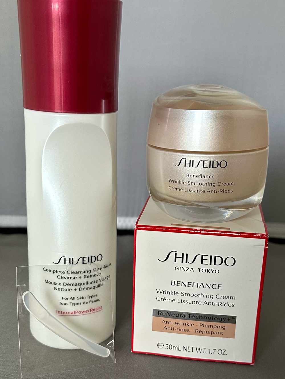 K138 SHISEIDO BENFIANCE Wrinkle Smoothing Anti-Aging Moisturizer & Cleanser Set